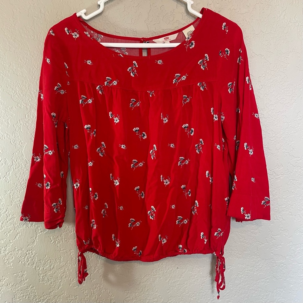 Ladies blouse cinch waist